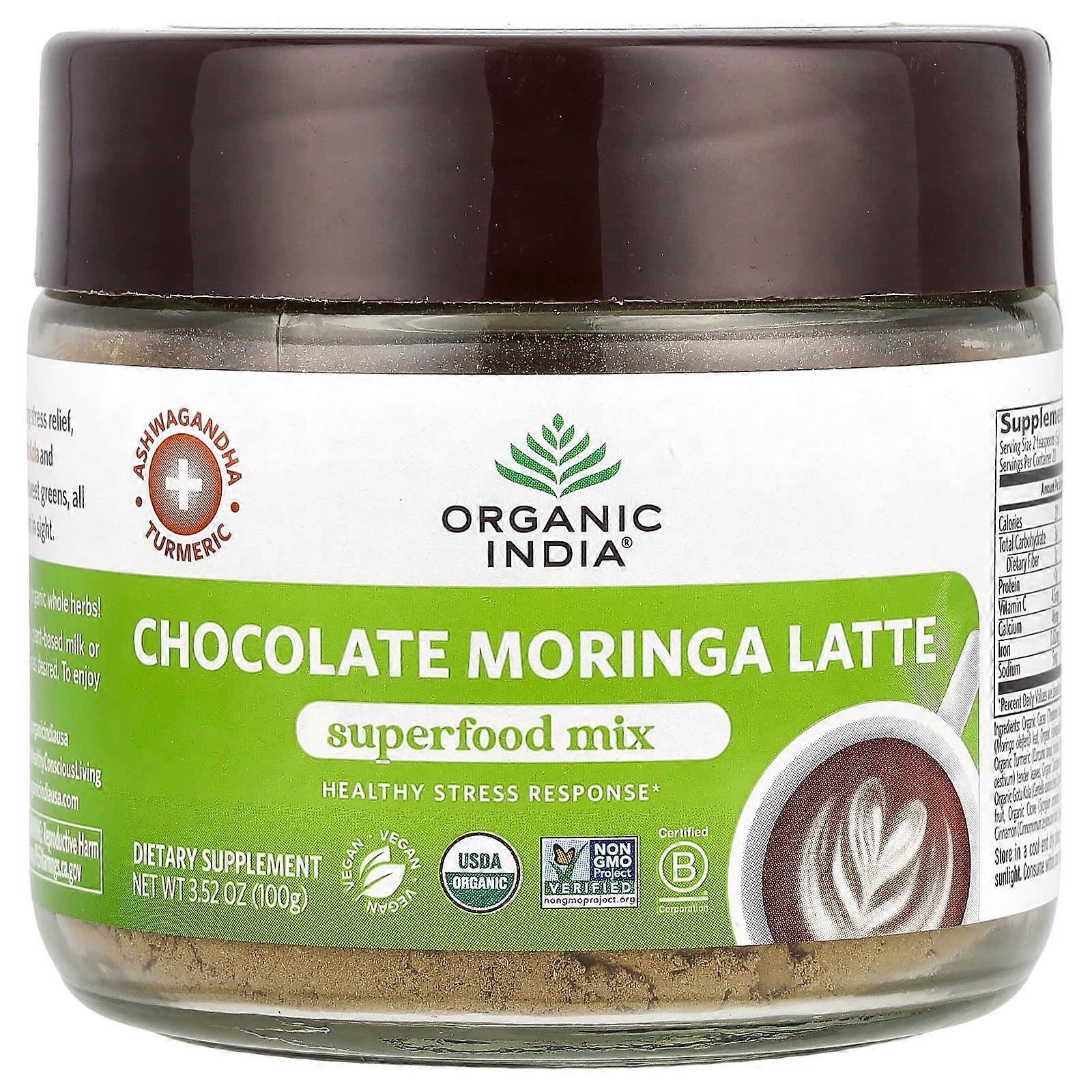 Chocolate Moringa Latte, Superfood Mix, 3.52 oz (100 g)