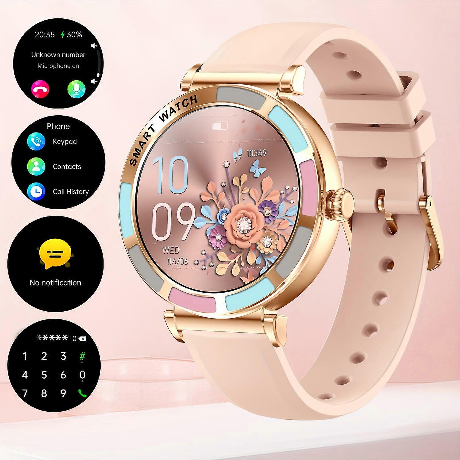 Elegant Ladies Smart Watch with Call Answering, 100 Sports Modes, Fitness & Calorie Tracker, IP67 Waterproof, 1.27" HD Round Screen, compatible with