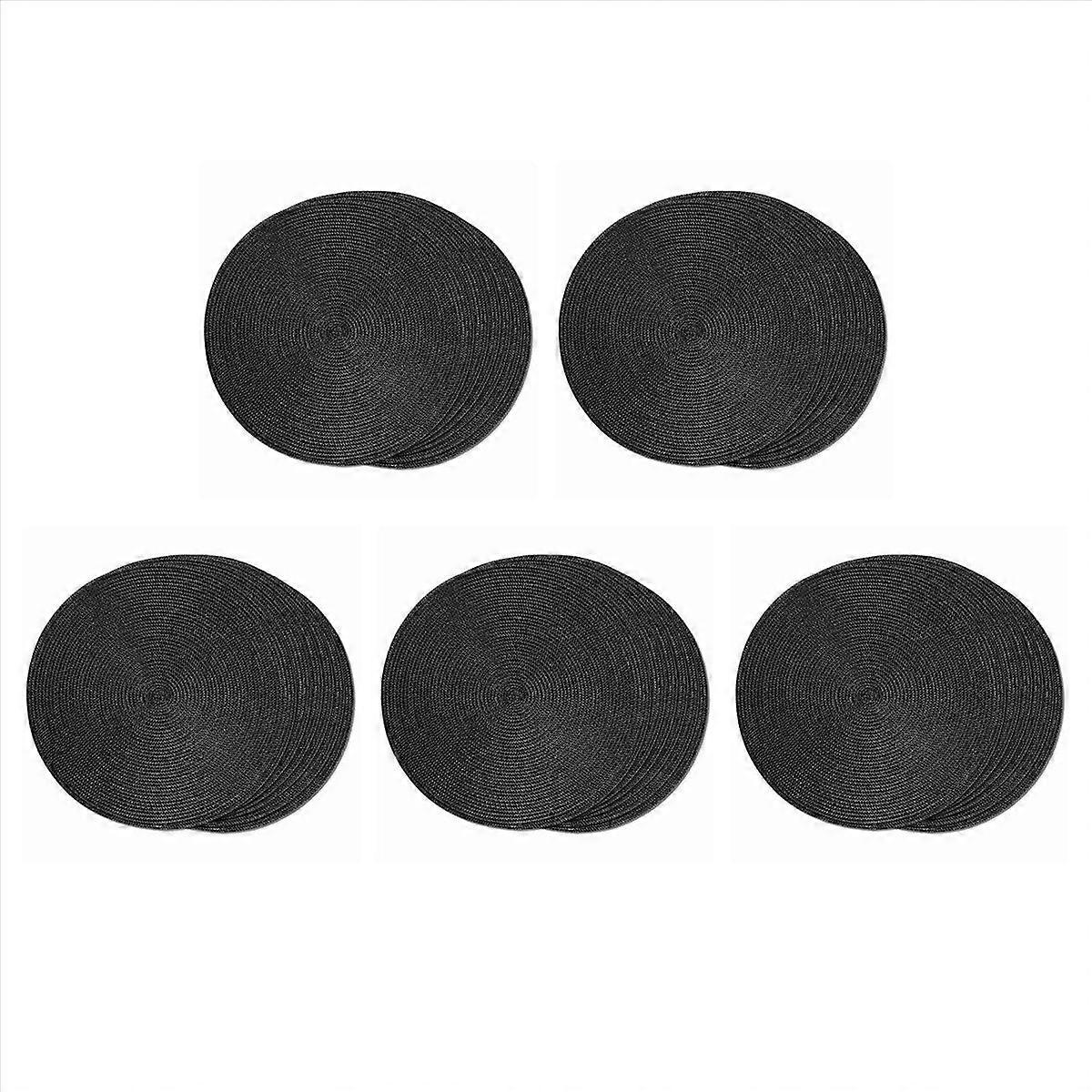 Set de 6 sets de table ronds tressés pour tables à manger