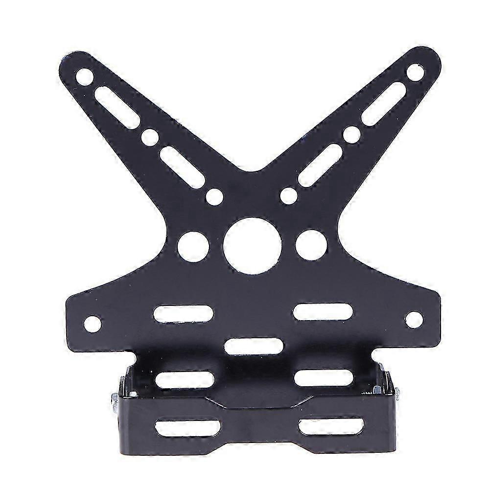 Universal Motorcycle Adjustable Number License Plate Mount Holder (Black)