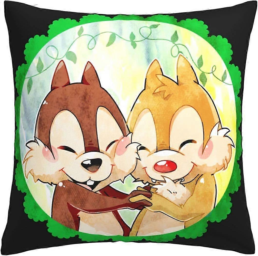 n314チップnデールアニメクッションカバー枕カバーレジャーソフト漫画スロー枕カバーソファソファベッドカー18 X 18インチのための家の装飾-TB3314 h
