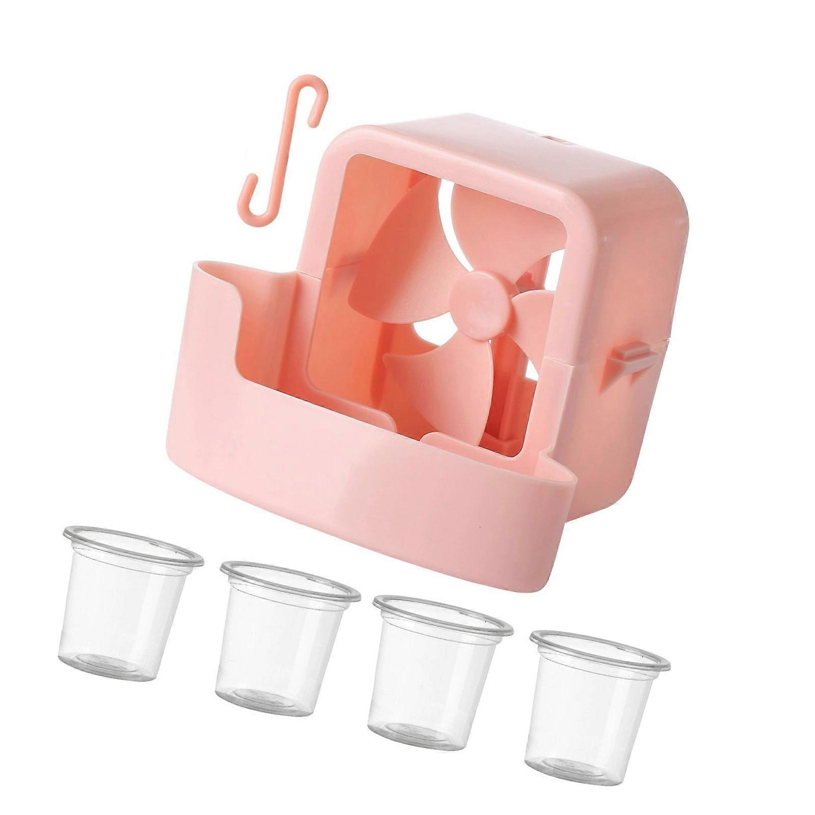 Multipurpose Ice Container Plastic Texture Perfect for Fans Fast Cooling Solution Using Ice Cubes Home Office Use  Pink