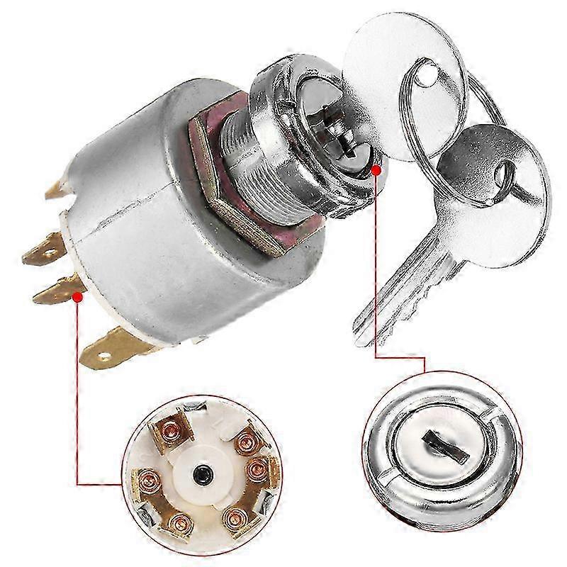 12V 4 poziții Park/Off/On aprindere comutator Control cu ​​chei pentru Lucas SPB501 auto barcă motocicletă cilindru de blocare