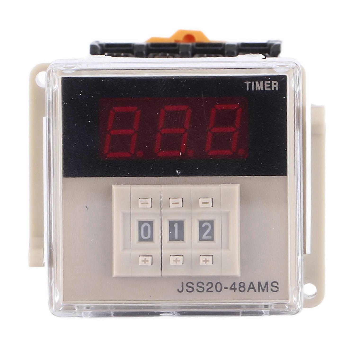 AC Digital Delay Timer Relay JSS20 48AMS Adjustable 1 999 Seconds Power On Delay Timer with LED Display for Industrial Automation Control