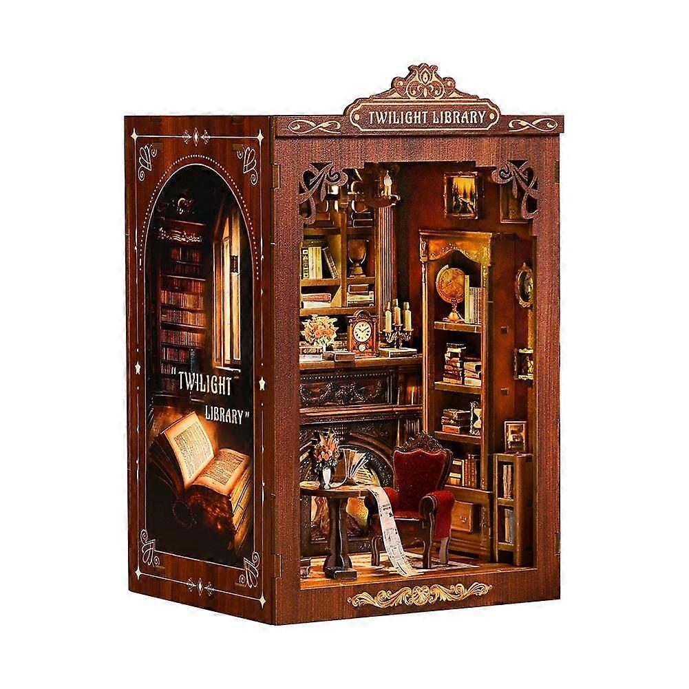 Exquisite Miniature DIY Library Kit Modular Design For Home Study And Office Display