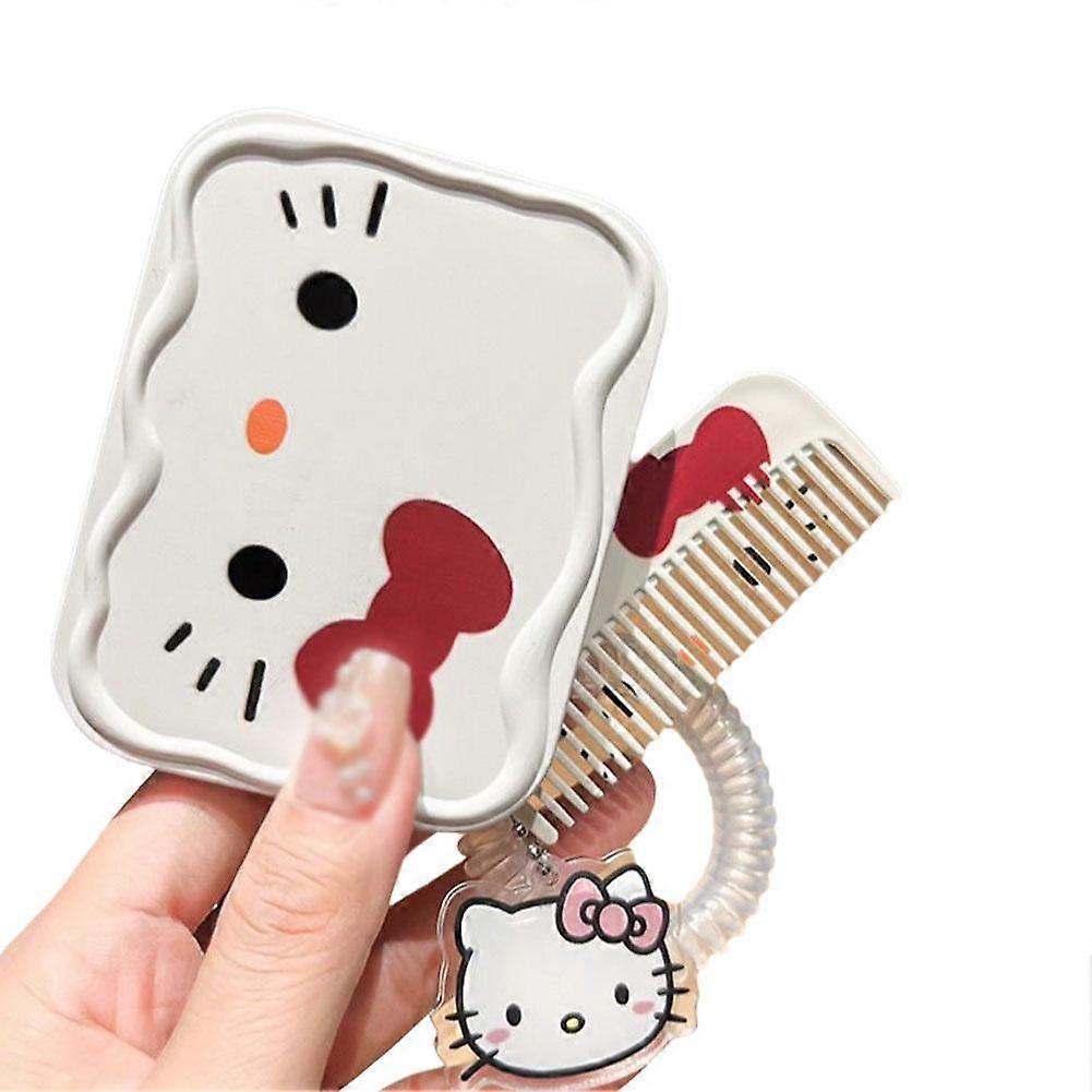 Portable 2-in-1 Folding Makeup Mirror with Comb Lightweight Travel Cosmetic Mirror for On The Go Gift Idea