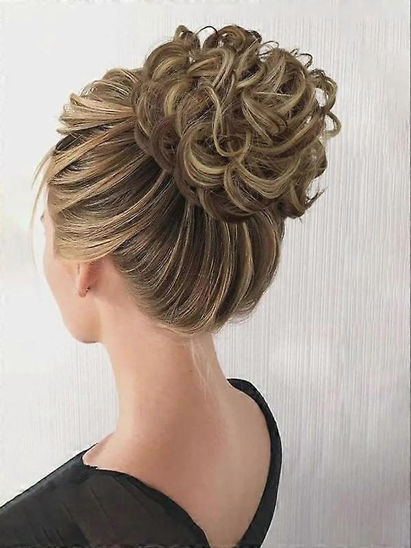 Chouchous minimalistes et élégants pour femmes avec chignon synthétique duveteux, chignons élastiques tendance et originaux, accessoire de coiffure chic et polyvalent.
