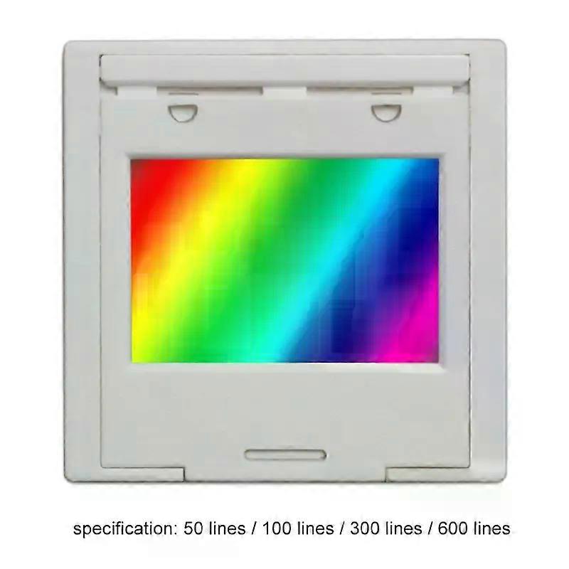 Ultra Precision Transmission Diffraction Grating with Frame 50/100/300/600 Line 50x50mm Fitting for Spectrograph 4 Sizes