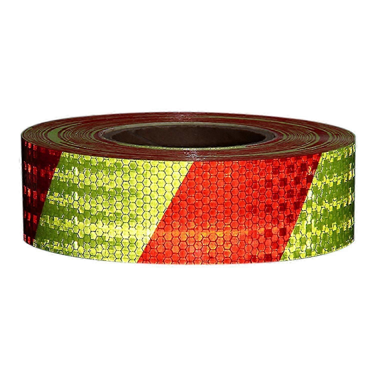 Shining Reflective Safety Warning Tape Self Adhesive Twill Printing Reflective Tape for CarYellow   Red
