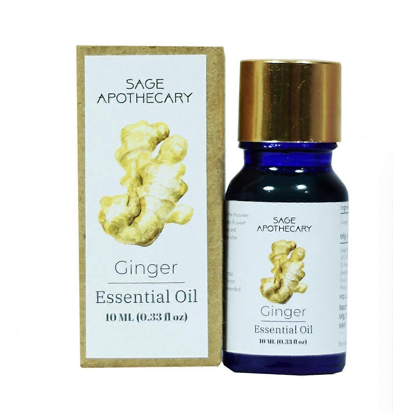 Essential oil of ginger (10 ml), Ginger Essential Oil, Sage Apothecary