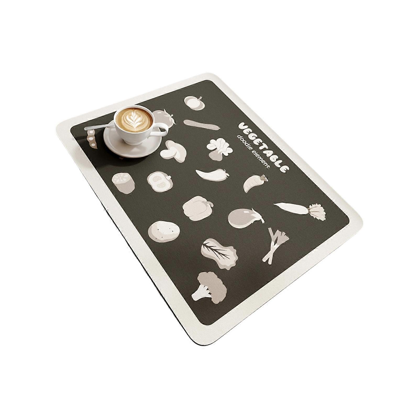 Quick Dry Sink Mat Super Absorbent Nonslip Countertop Drying Pad for Drying Cups Bowls Utensils Safe for Family Use  3