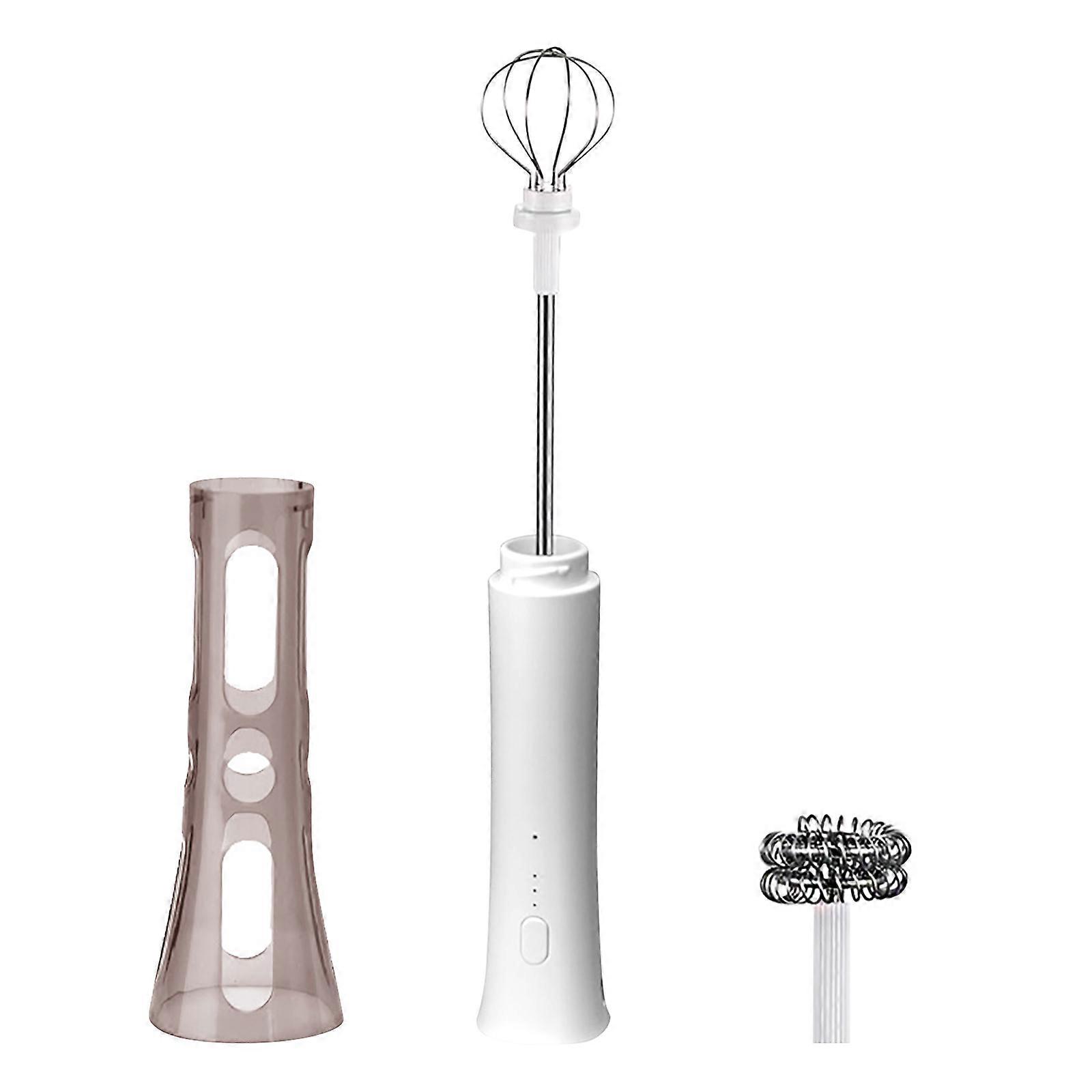 Rechargeable Milk Frother with Whisk Attachments Automatic Stirring for Coffee Latte Dessert Preparation and Kitchen Use Multicolor