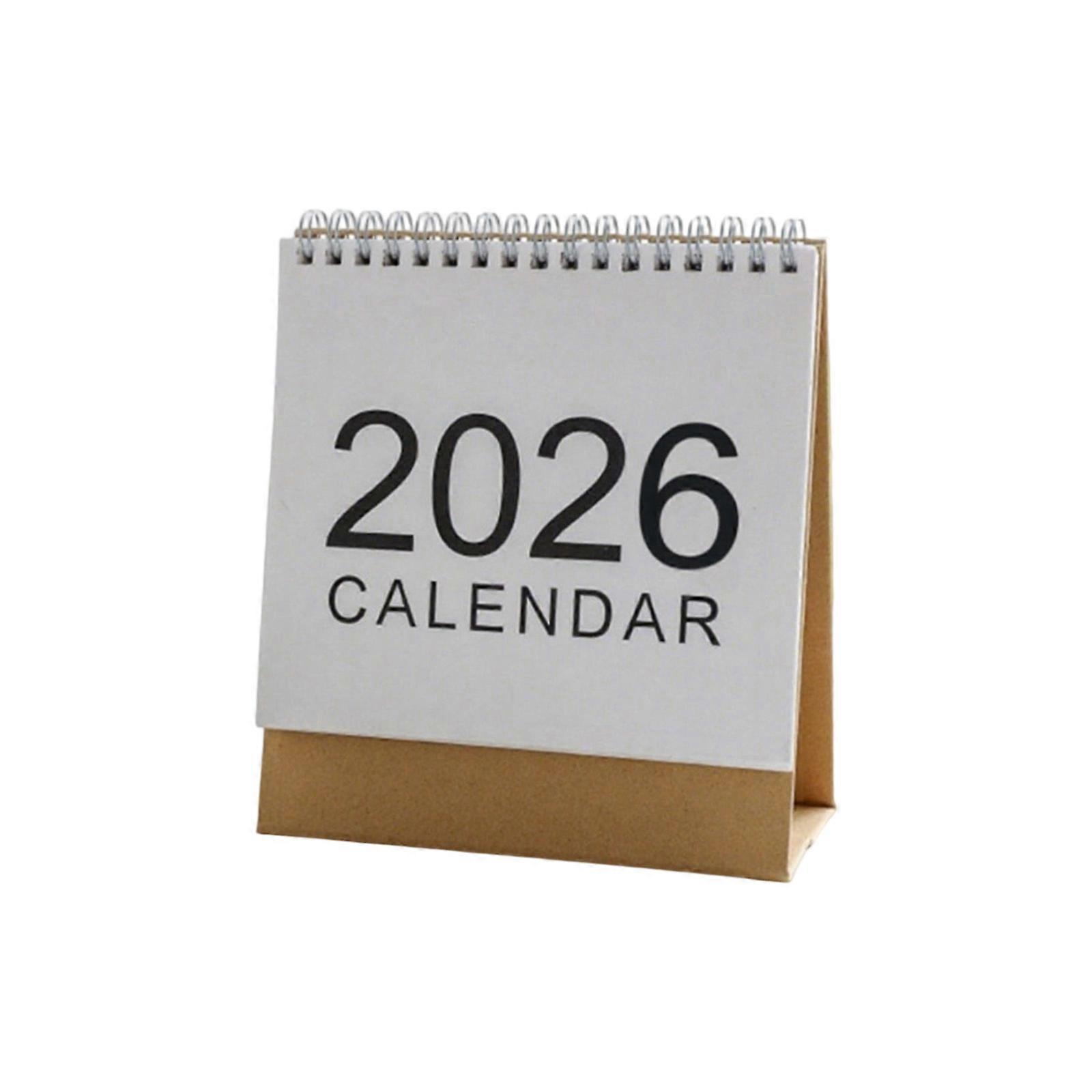 2026 Calendar Standing Calendar Twin-Wire Binding Small Calendar Office Calendar Monthly Calendar Desktop Calendar  S