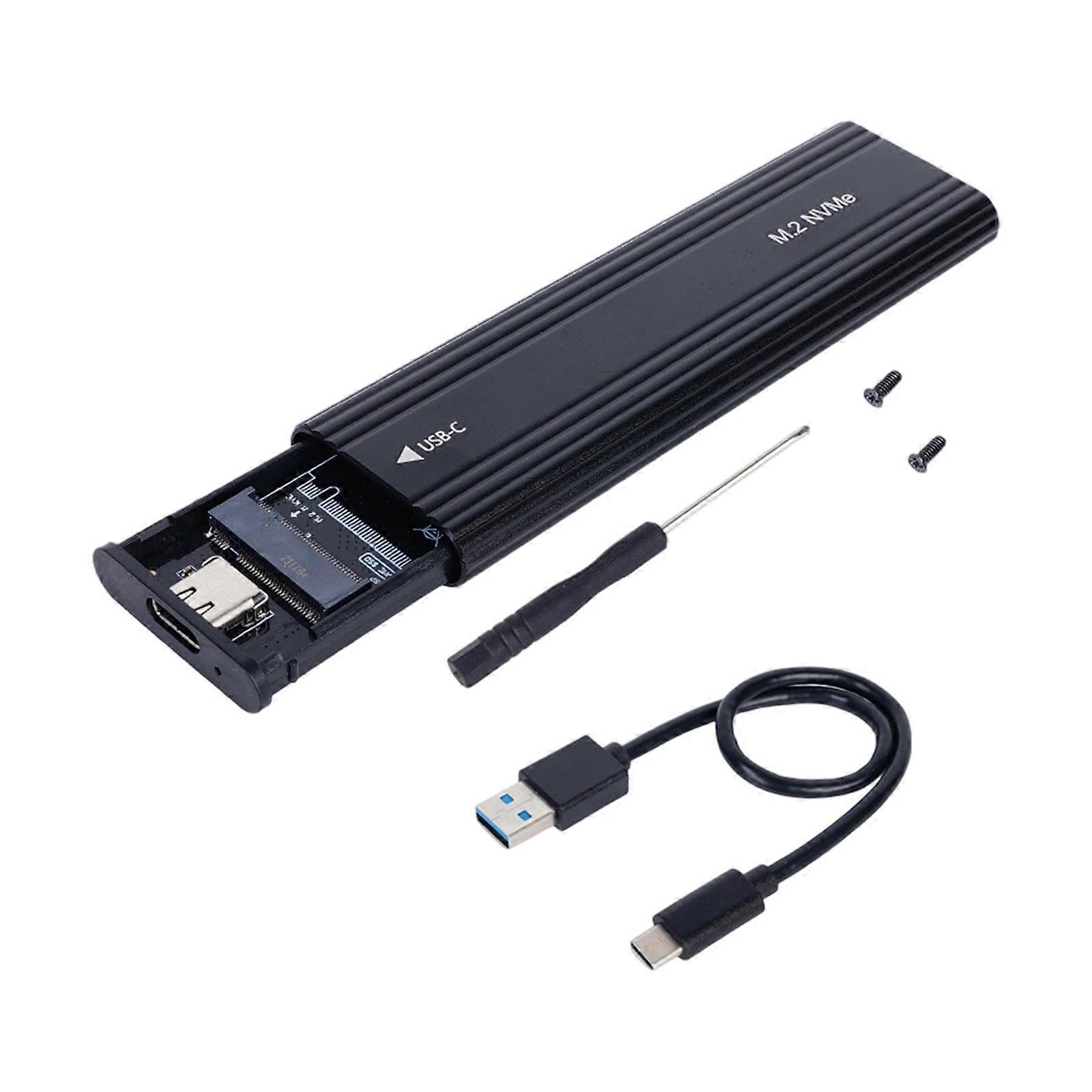 Universal M.2 External Drive Case USB 3.2 Compatible 2230 2242 2260 2280 Size Plug-Play  External Disk Housing Multicolor