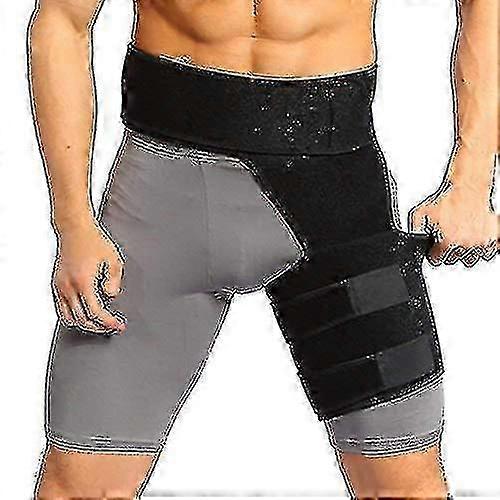 Hip Groin Compression Wrap for Thigh Hamstring Quad Injury Support and Sciatic Nerve Relief