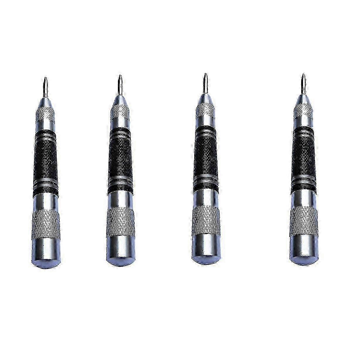 4pcs Automatic Center Punch Graffiti Tool With Adjustable Spring Impact Center Mark, Suitable For M