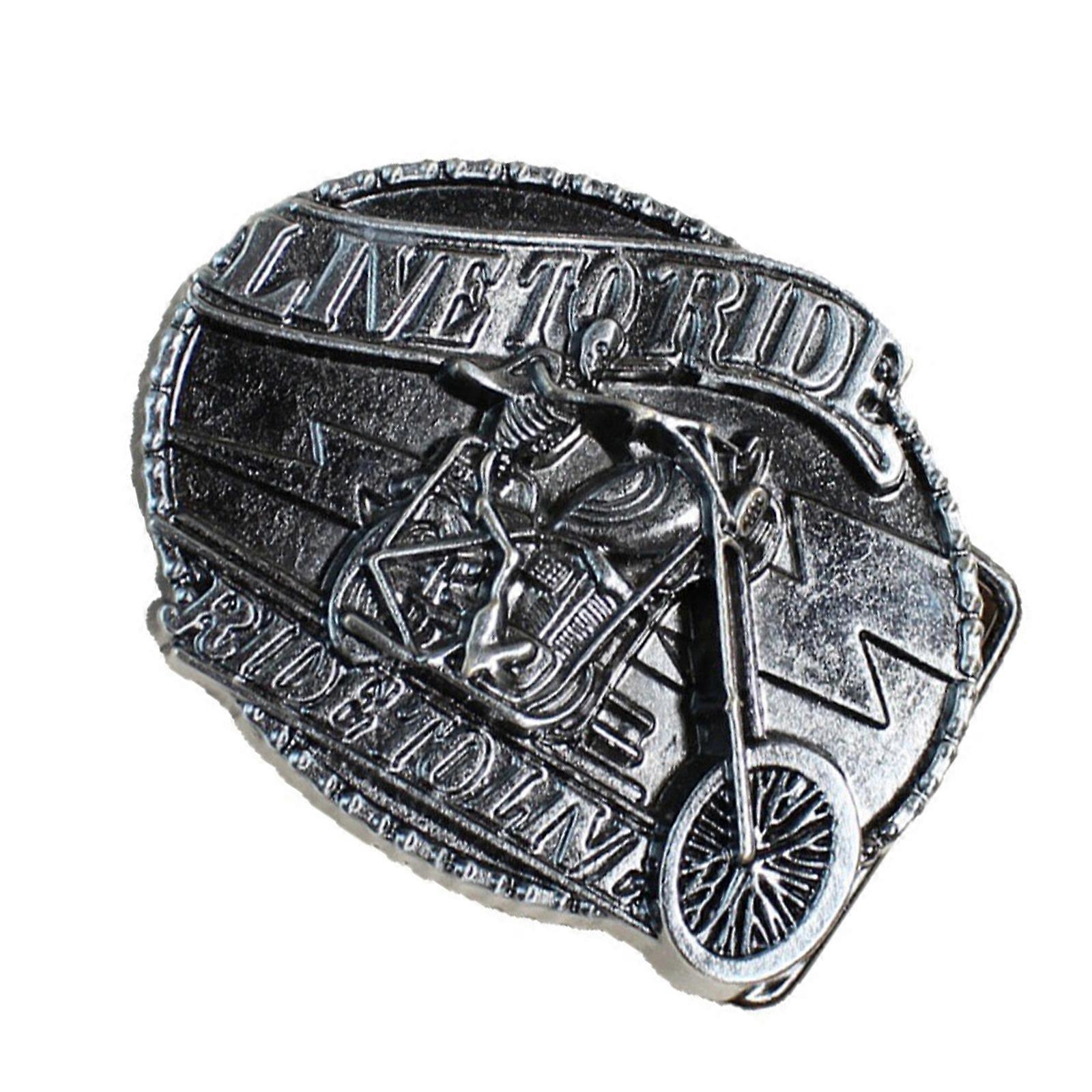 Embossed Skull Pattern Belt Buckle Replacement Accessory Motorcycle Styles Waistband Buckle Secure Clasp For Men Pants Multicolor