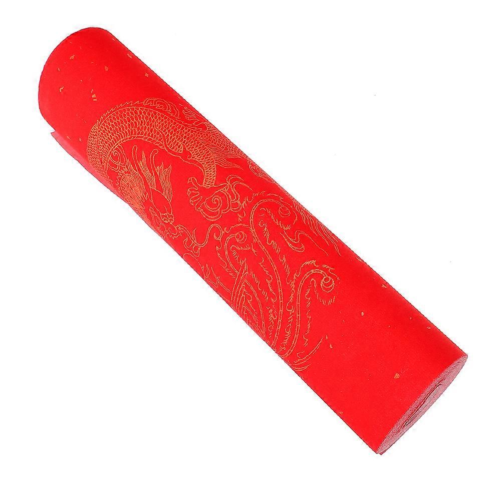 1 Roll of Calligraphy Practice Red Paper Blank Calligraphy Paper New Year Blank Rice Paper