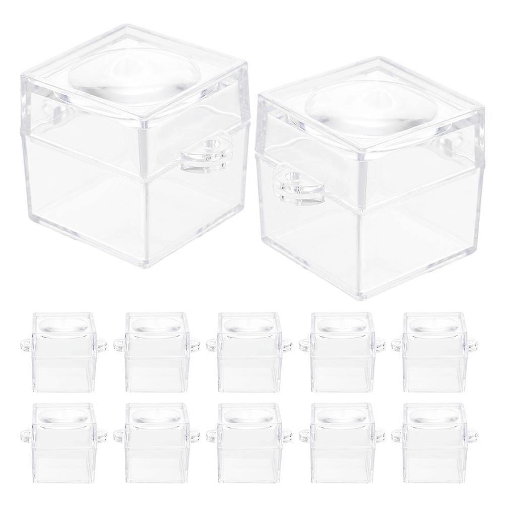 Insect Observation Box Transparent ABS Magnifier for Outdoor Use 12Pcs