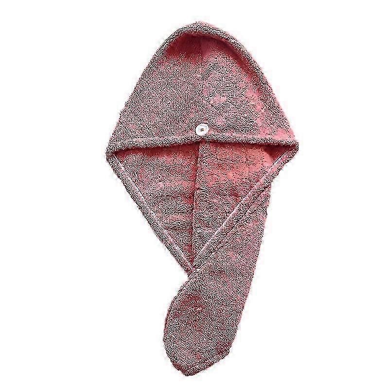 2025 Microfiber Hair Drying Towels Cap, Dry Wrap Cap With Button