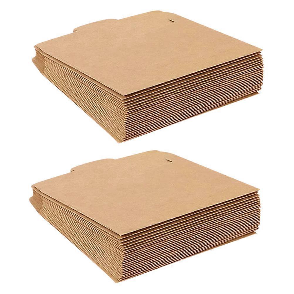 Light Brown Cd Sleeves Kraft Paper Envelopes for Cd Storage 100Pcs