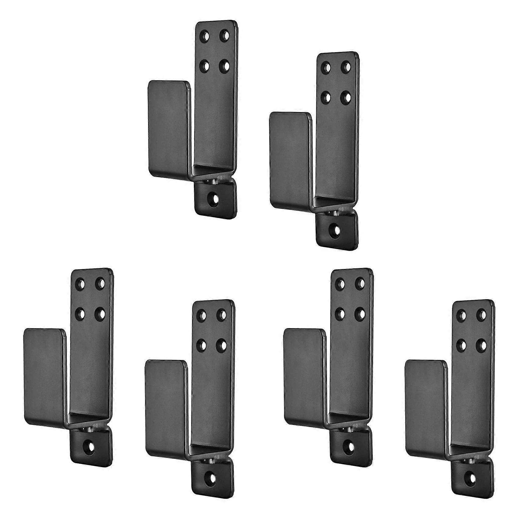 Door Barricade Brackets,6 Pack Drop Open Bar Holder for Home Security, 2X4 Bar Brackets Prevent Unauthorized Entry