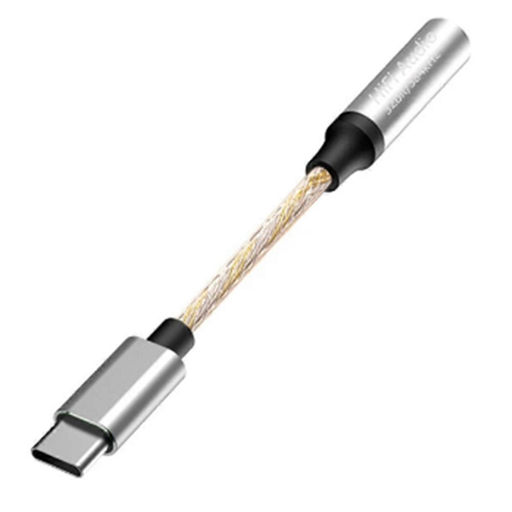 USB-C to 3.5mm Headphone Amplifier CX31993 Audio Interface Cable HiFi Audio Decoding Adapter Type C Converter Silver