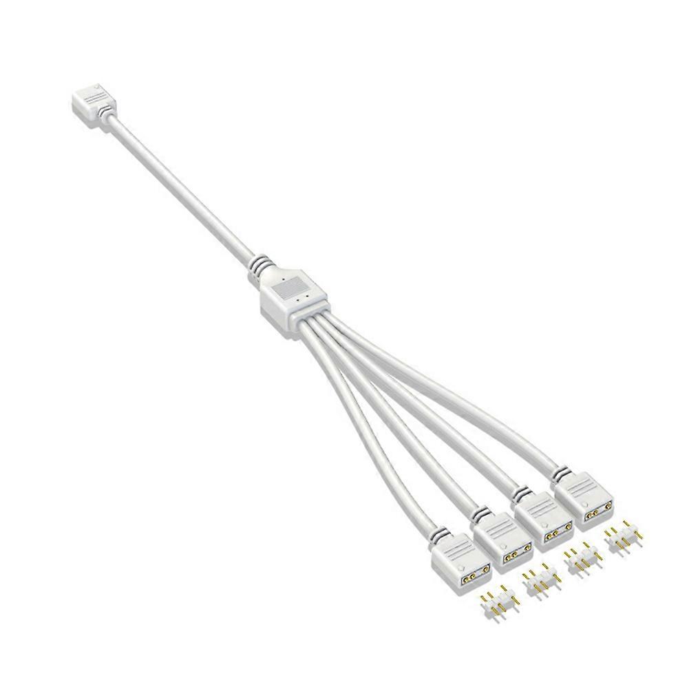 5V 3-Pin Extension Cable for Computer 1 Point 4 Hub Splitter, White Computer Extension Cable