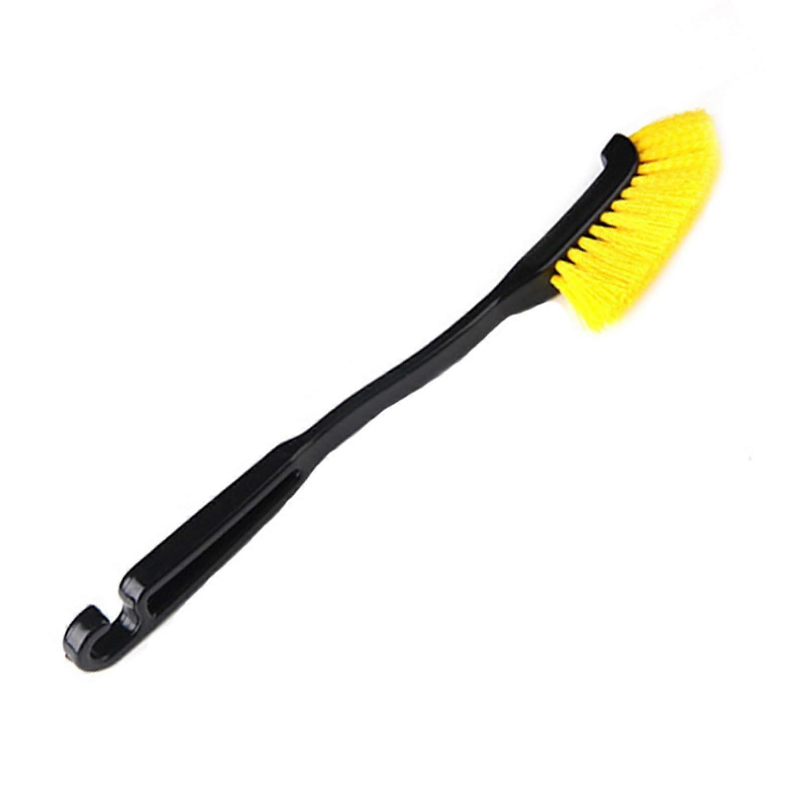 Car Wheel Brush with Soft Bristles and Long Handle for Anti Scratch Tire and Rim Cleaning