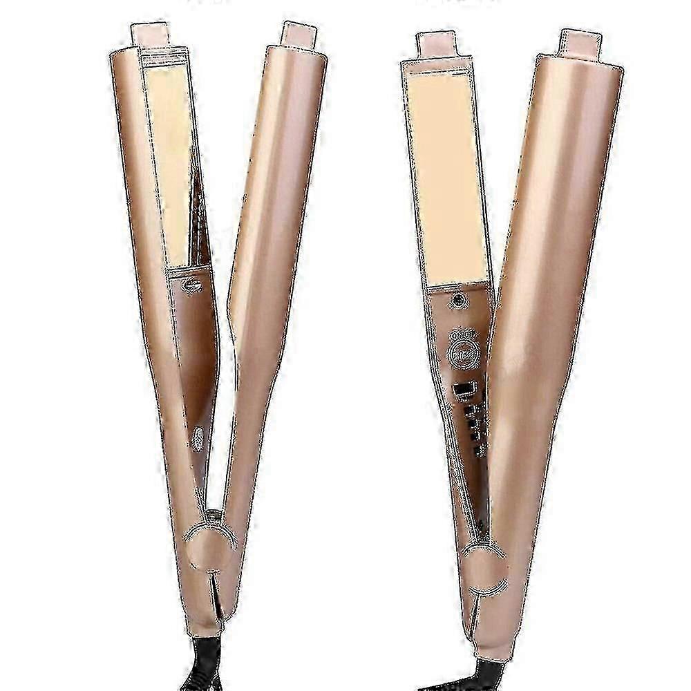 2-i-1 rettetang, flattang, rettetang og krølltang for alle frisyrer, 15 sekunders rask oppvarming -Sy