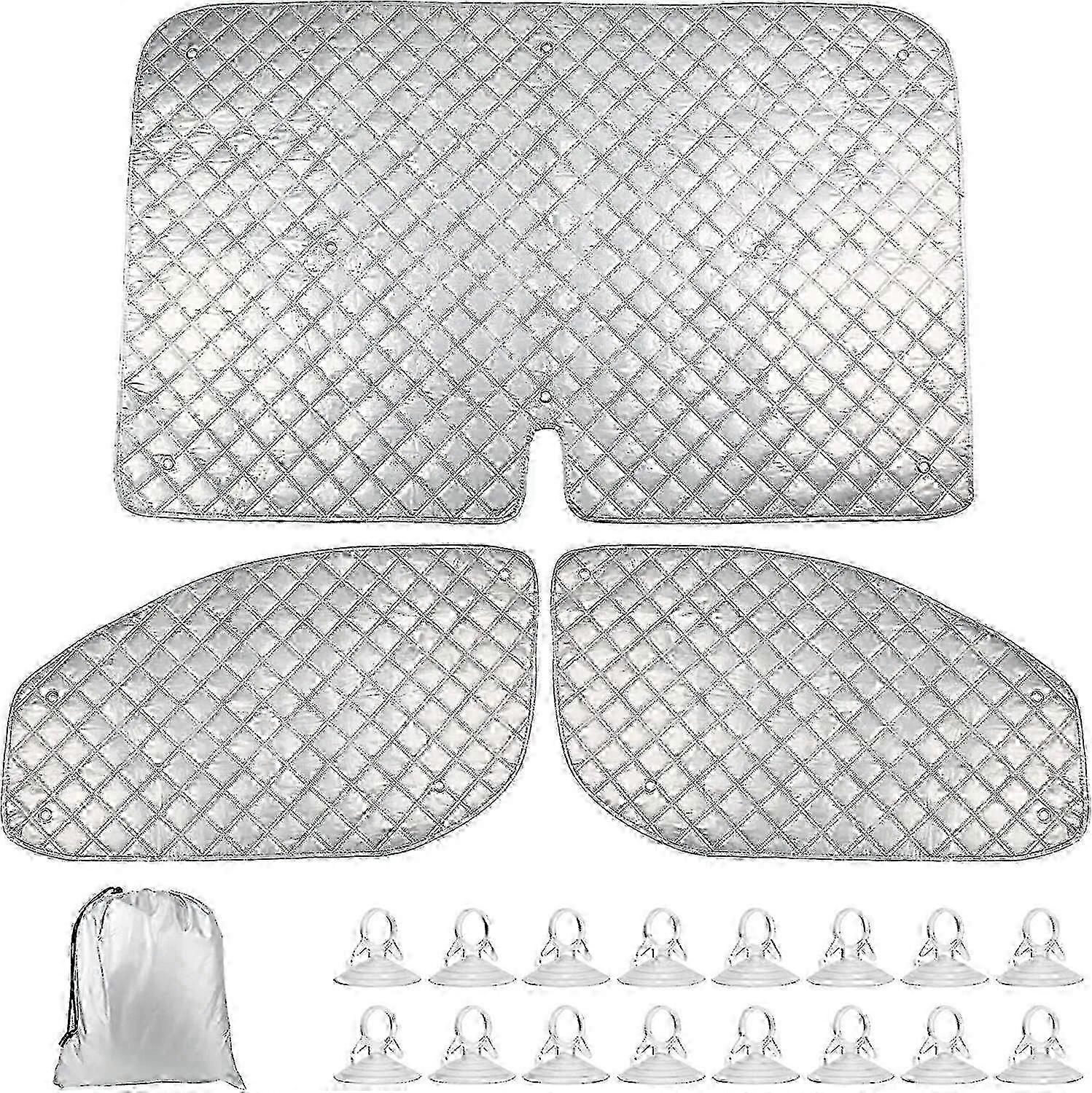 2012-2018 Ford Transit Custom MK8 3-Piece Window Blind Kit with Internal Thermal Shades and Auto Windshield Sunshades