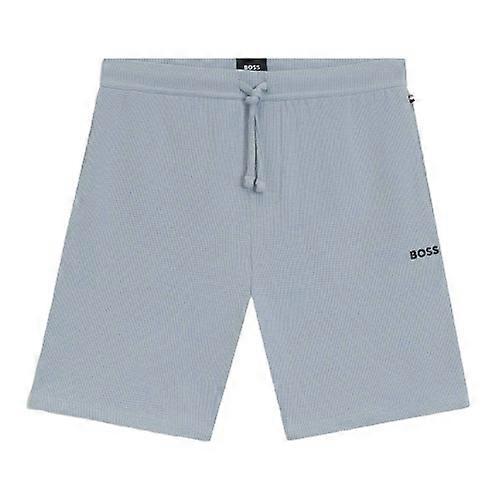 Boss Mens Waffle Embroidered Logo Pyjama Shorts