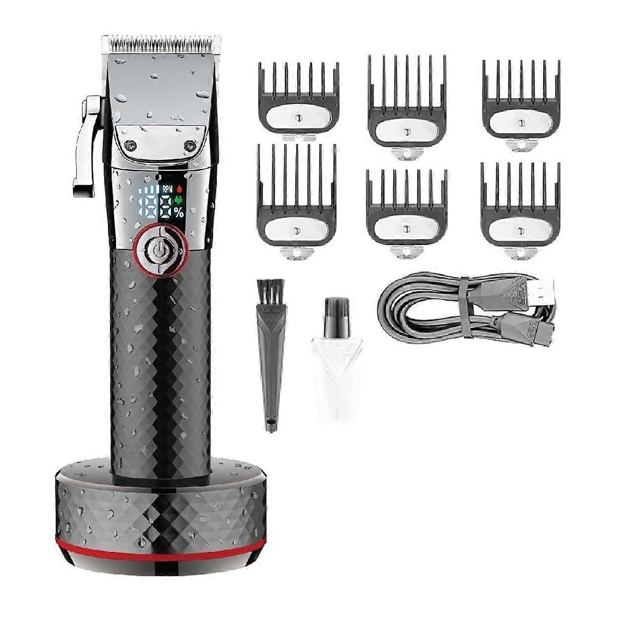 Hair Clippers for Men Cordless Professional Trimmer with Adjustable Taper Lever and LED Display