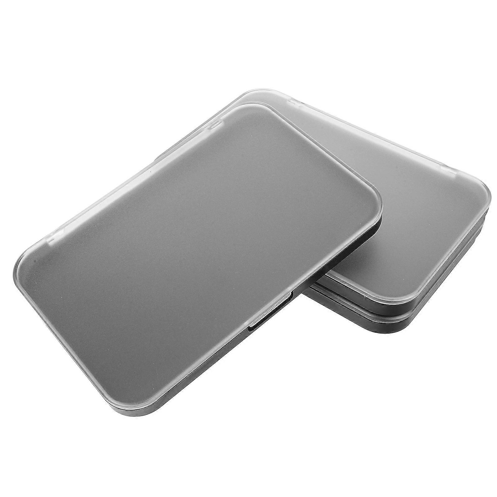 Magnetic Makeup Palette Empty for Eyeshadow Storage 3Pcs Black Plastic