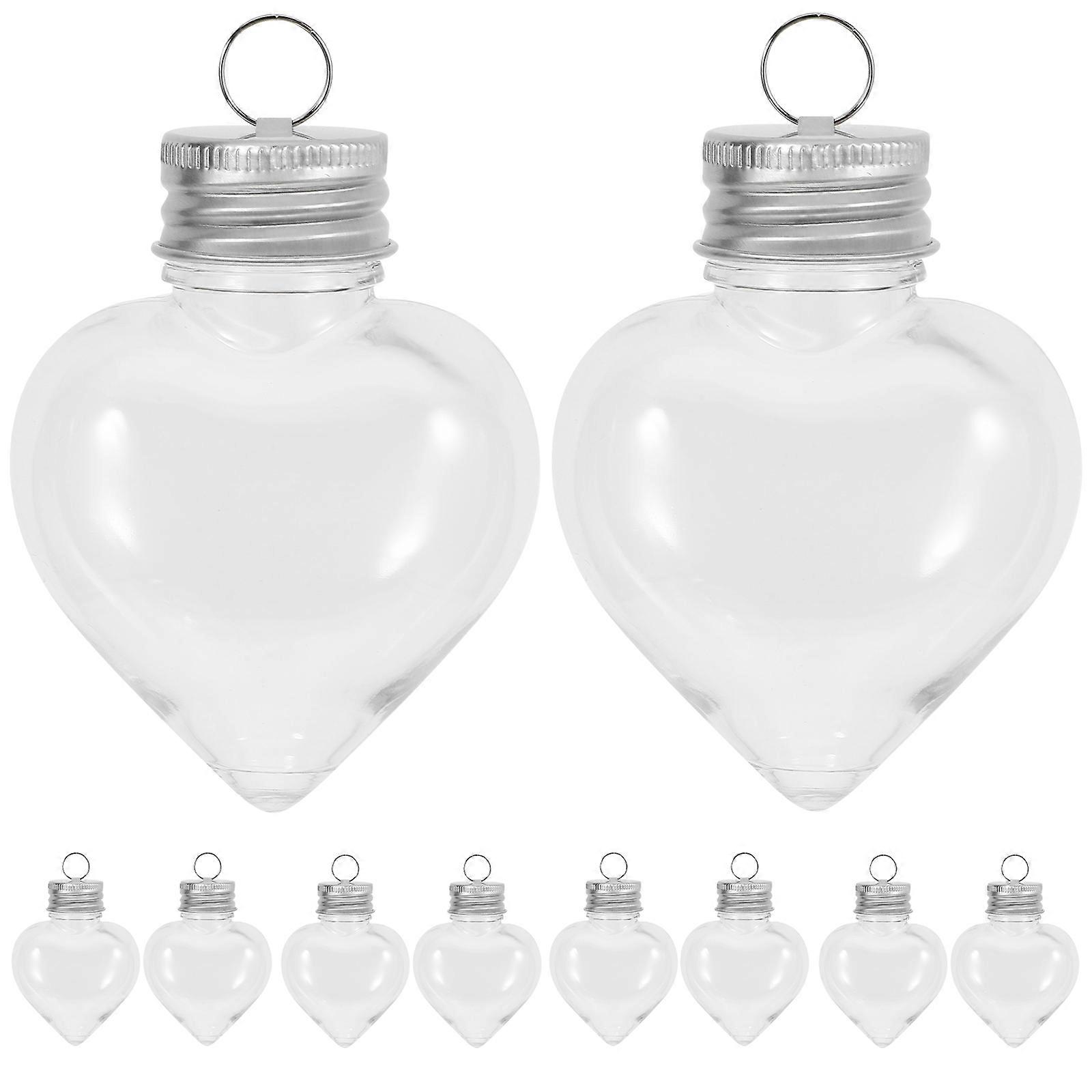 10pcs Clear Plastic Candy Bottles Empty for Decoration Candy Storage Holder Xmas Tree Jar