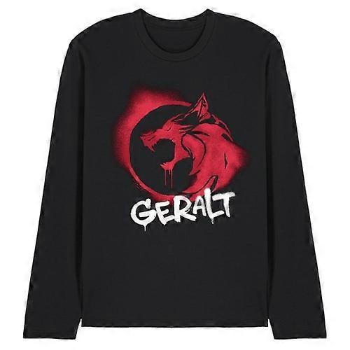 T-shirt à manches longues unisexe adulte The Witcher Geralt Graffiti
