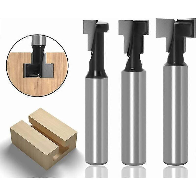 T-Slot Router Bit, Router Blade with Cutter Shank, Woodworking Cutters, T-Slot Router Bits, T-Slot Router, T-Slot RTGPT Carpentry Tool (8mm)