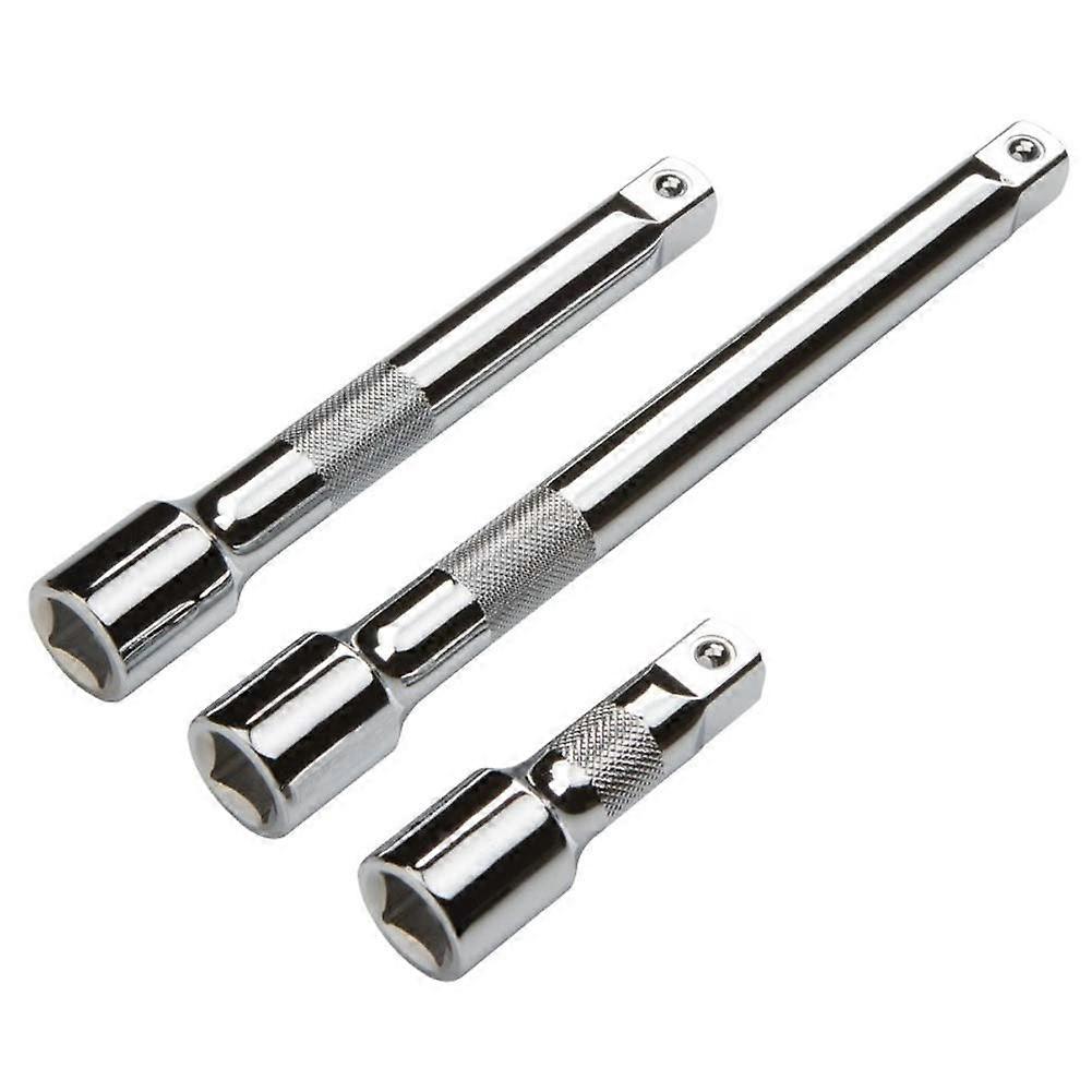Socket Extension Bar Set 1/2 Inch Drive, CrV Impact Extension Bars with Secure Lock and Flex Angle, 3 PCS