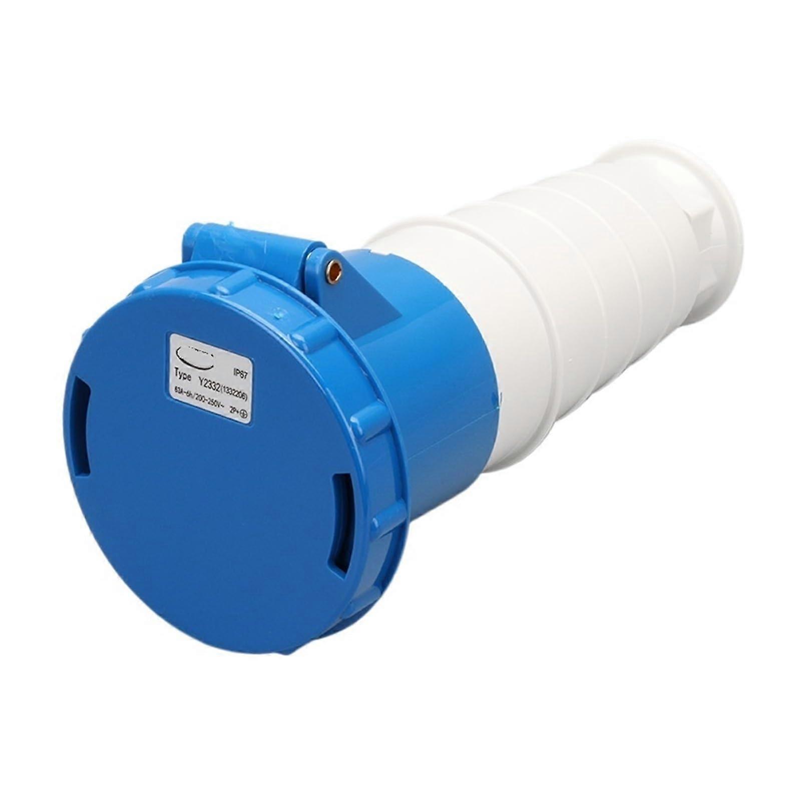 63A Industrial Connector 3Core Aviation Plug with Durable Surface Mount Socket for  Current