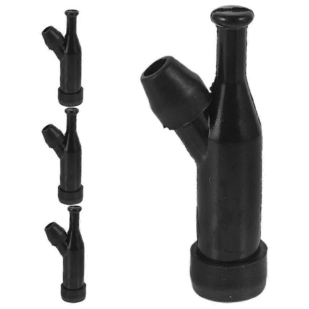 Black Spark Plug Cap Set for Generator Ignition System 4Pcs