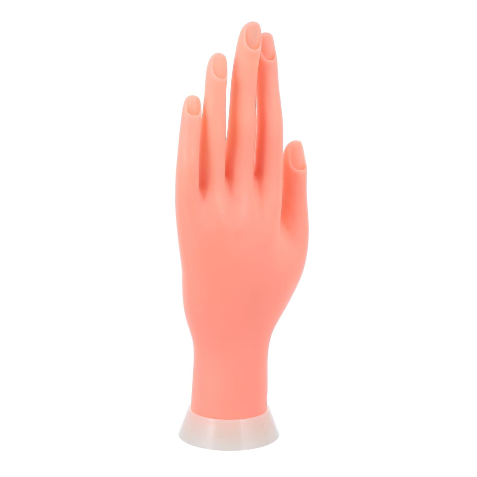 Adjustable Nail Practice Finger with Flexible Positioning Mannequin Hand for Acrylic Nail Training