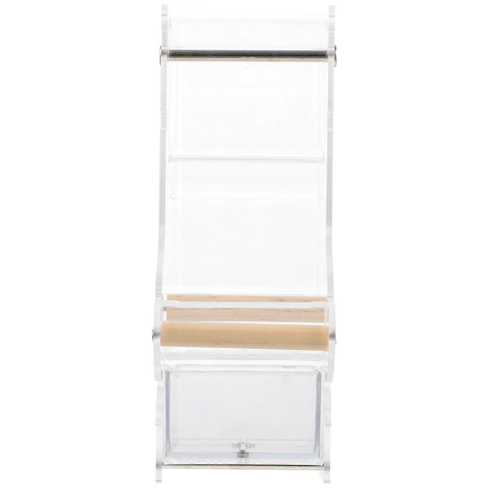 Practical Bird Feeder Acrylic Feeding Box for Pet Feeding 1Pcs