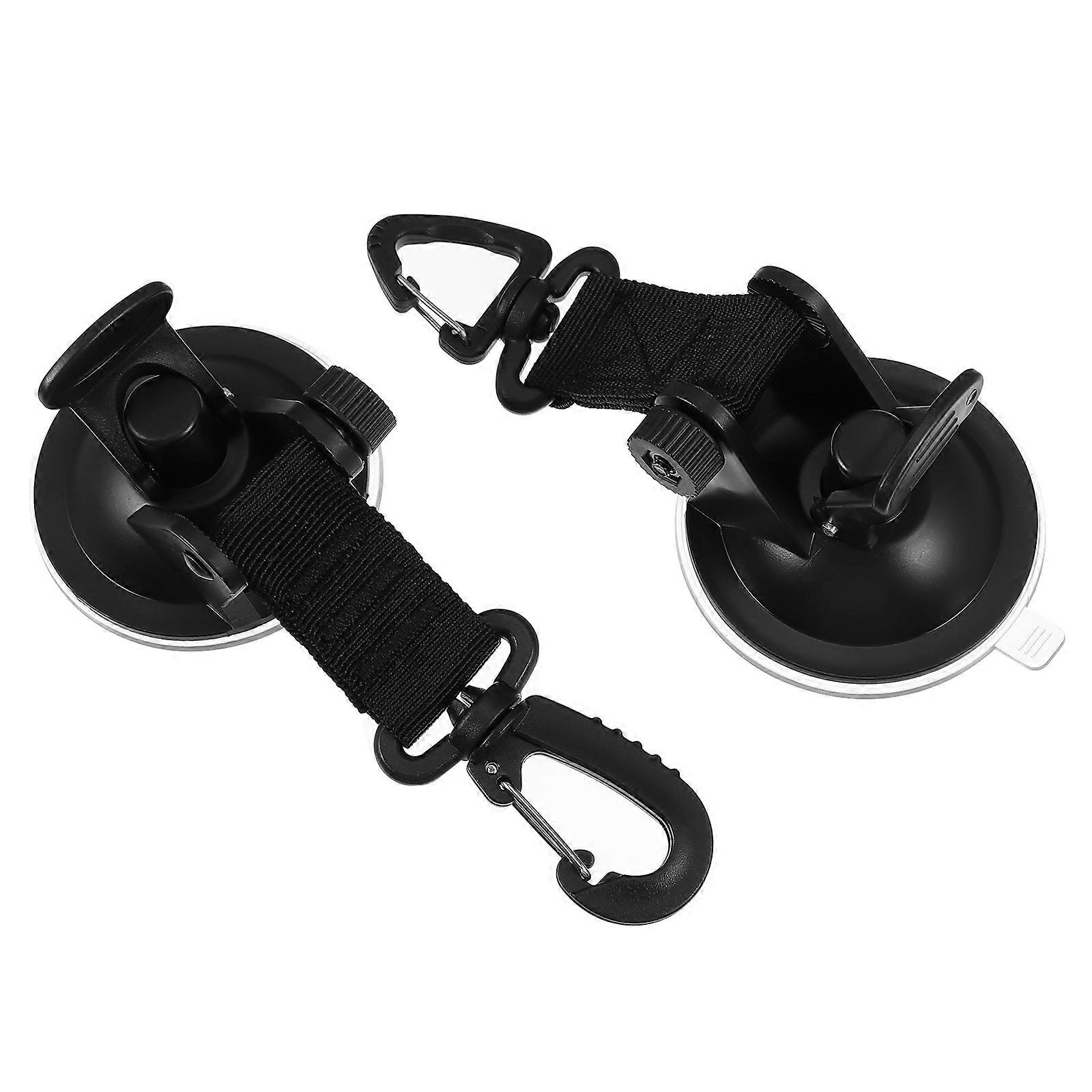 Heavy Duty Suction Cup Hooks for Holding 2Pcs Black Car Use