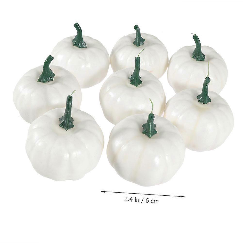 Artificial Pumpkin White DIY Craft Pumpkin for Decoration 15Pcs Pack