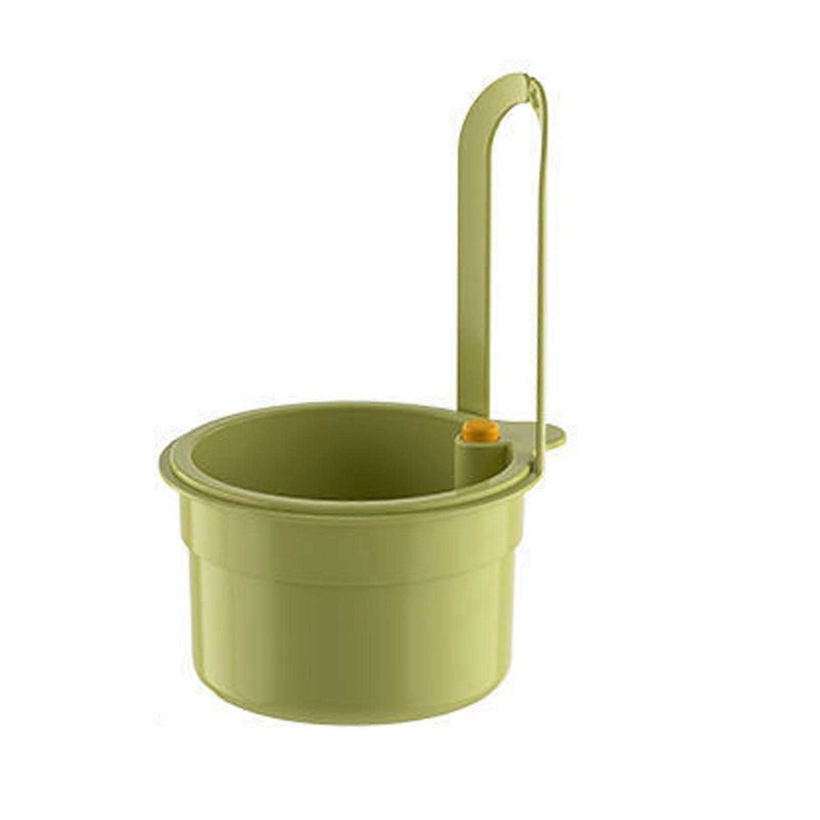 Sink Strainer Basket with Easy Button Attachment, Fine Filtration, Hanging Corner Kitchen Drain Holder