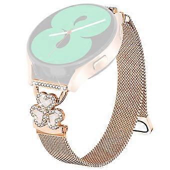 Electroplated Milanese Strap for Huami Amazfit Active 2/GTR Mini/Bip 3 Pro/Bip 3 Heart Clover Watchb