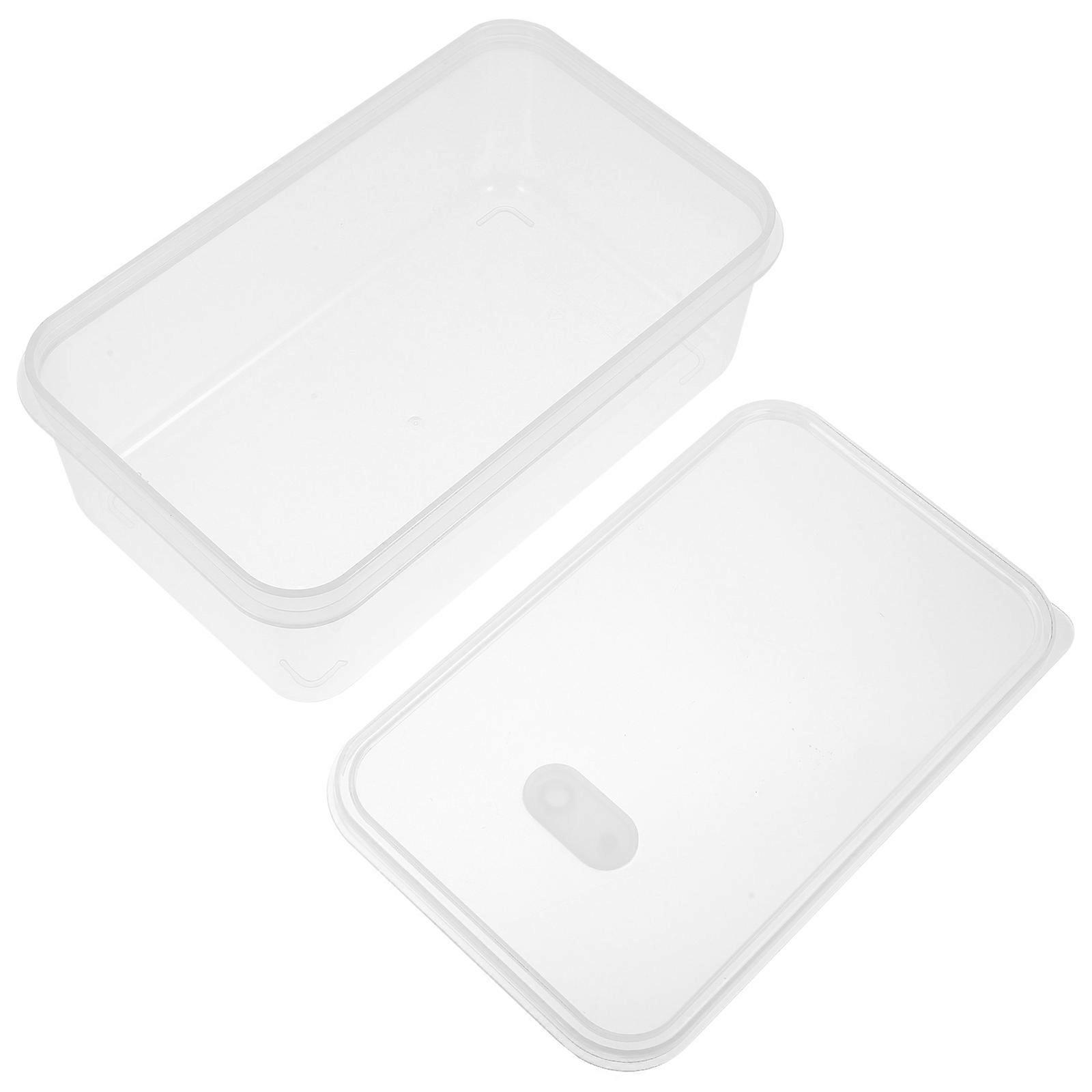 Transparent Bread Box With Lid For Everyday Use Rectangular Shape Food Storage 1Pack