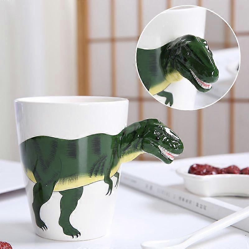 Creative 3D hand-painted animal mug, cute ceramic coffee cup with handle