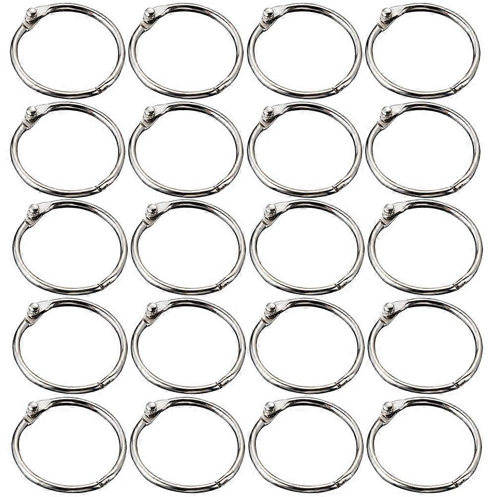 Key Ring Notebook Binder Rings for Office Use 250Pcs Silver Metal