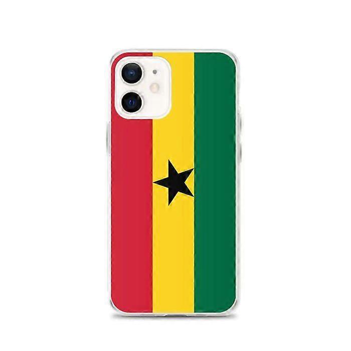 Phone Case – Ghana Flag – Compatible with iPhone 12 – Soft Case – Durable and Shockproof - Silicone - Pixelforma